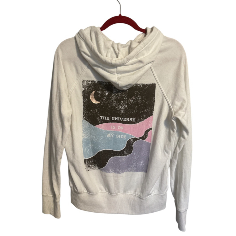 Spiritual Gangster White Hoodie with Pastel Graphic